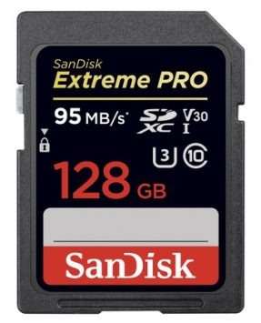 SanDisk SDXC Extreme Pro 128GB 95MB/s V30